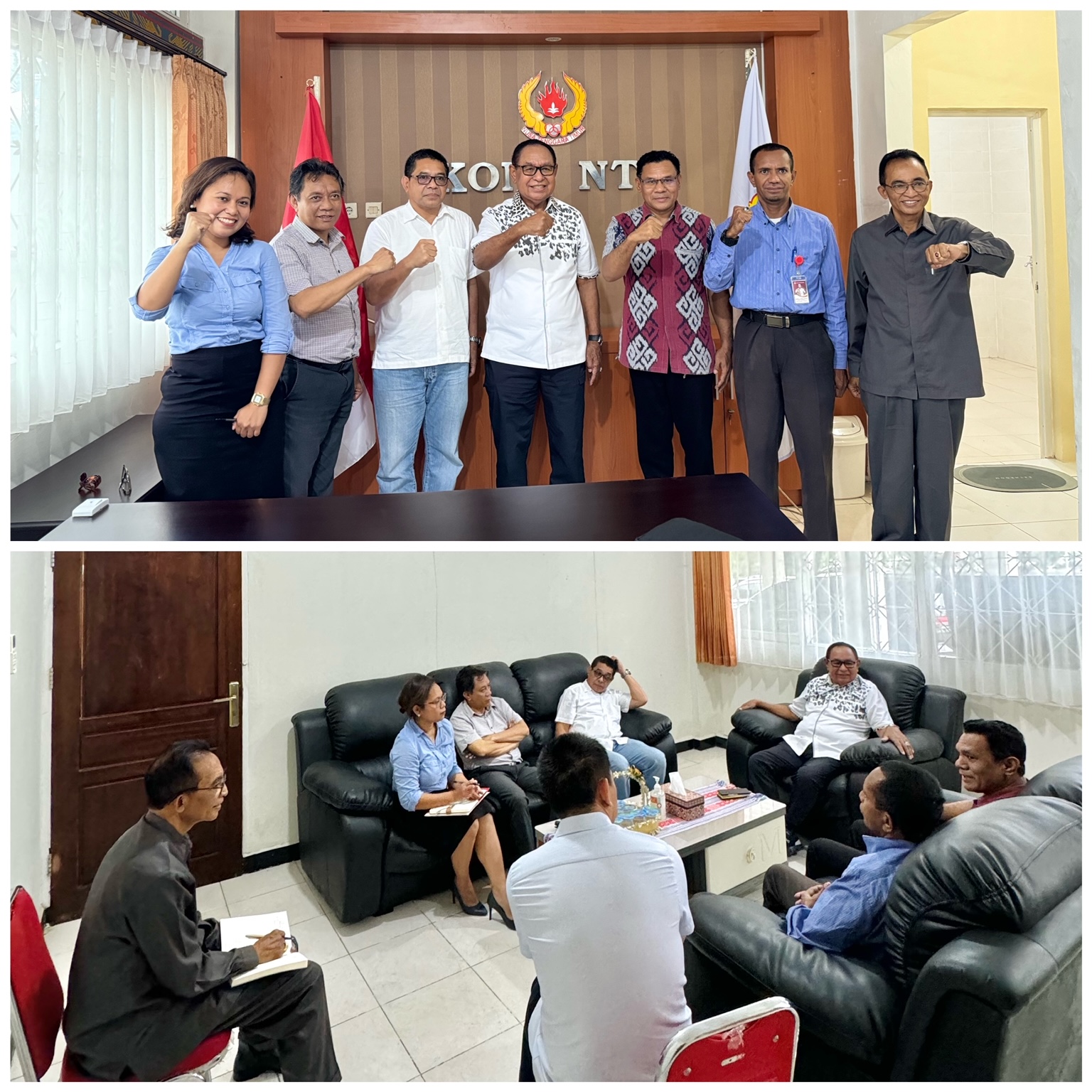 Bertemu Ketua Umum KONI Nusa Tenggara Timur, STIKOM Uyelindo Kupang  meminta dukungan KONI NTT dalam Kegiatan Olahraga untuk menyambut Perayaan 25 Tahun STIKOM Uyelindo Kupang